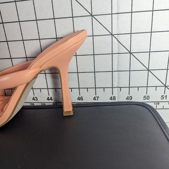NEW- Size 6.5 Women's Gianni Bini Stiletto Heeled Sandal Slip-on Peach Coral - Picture 5 of 6